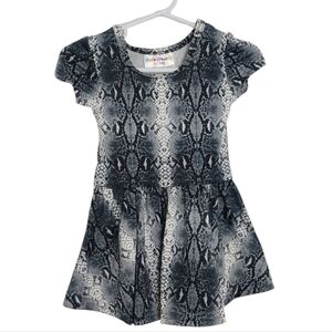 Dot Dot Smile Sleek Snakeskin Cap Dress Baby Girl Size 12 24 Months Black White
